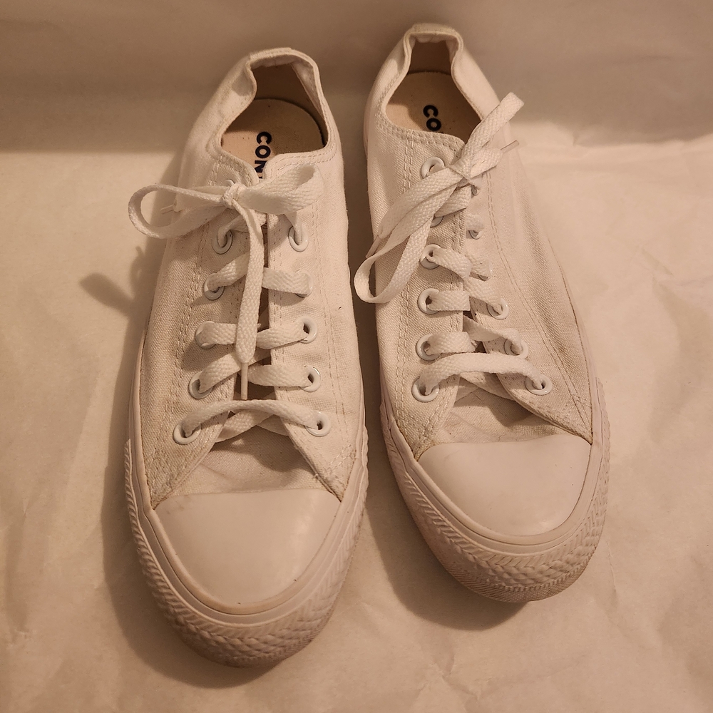 Converse White Canvas Shoes